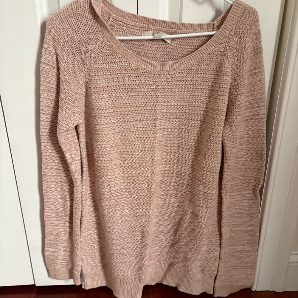 Cozy Knit Sweater in Blush Pink